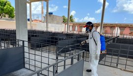 Parque da Pecuária passa por desinfecção para receber animais da 72ª Expoagro Alagoas