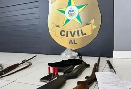 Operação Águas Turvas prende três e apreende armas e drogas em AL