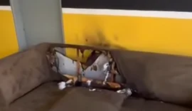 Motociclista é preso após atear fogo em sofá dentro da sede da SMTT