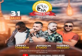 Associação Cultural Carro de Boi realiza neste sábado (31) Live em homenagem à festa