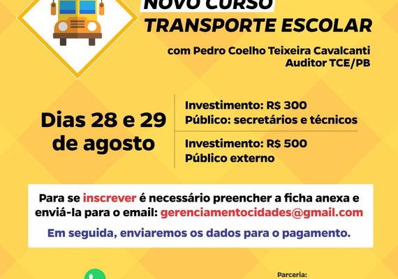 AMA oferece novo curso de transporte escolar