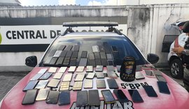 Polícia apreende 75 celulares durante operação em Maceió