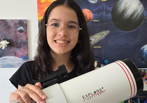 Com 12 anos, astrônoma alagoana tem asteroide batizado com seu nome