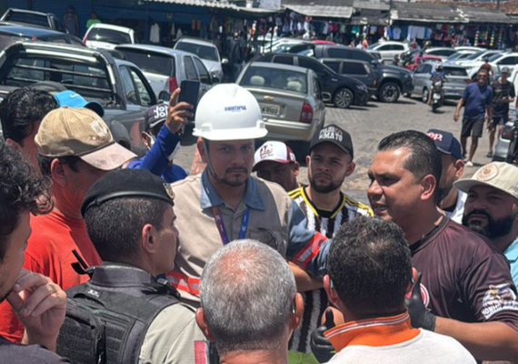 Comerciantes protestam e evitam corte de energia no Mercado da Produção