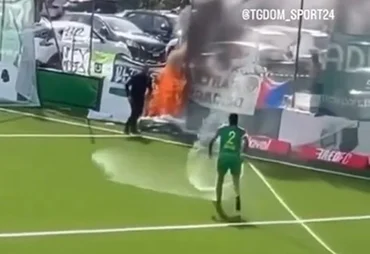 Lateral interrompe jogo na Suíça para conter foco de incêndio ao lado do campo