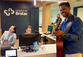 Hospital de Brotas celebra um ano com Coral da PMBA e ações de musicoterapia itinerante