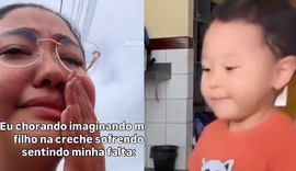 “Aqui mesmo não”: reação inusitada de filho em primeiro dia de creche viraliza