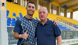 Felipão, ex-jogador e treinador do CSA, reencontra Cristiano Ronaldo em visita ao Al-Nassr