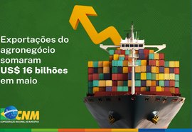 Exportações do agronegócio crescem 8,2% e somam US$ 16 bilhões
