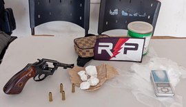 Arma e drogas são apreendidas pela Polícia Militar em Arapiraca