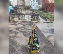Imagem de Nossa Senhora furtada em Corumbá é achada em cemitério