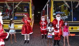 Ônibus natalinos iluminam Maceió e levam felicidade durante carreata