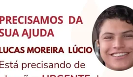 Jovem internado na Santa Casa pede urgente doação de sangue B+ para cirurgia