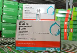 Alagoas recebe 66.900 doses de vacinas contra a Covid-19