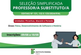 Ifal abre nova seleção para professores substitutos