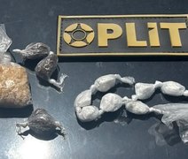 Suspeito tenta fugir pela areia e acaba preso com drogas na Pajuçara