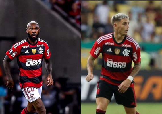 Gerson e Varela brigam em treino do Flamengo; uruguaio tem suspeita de fratura