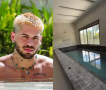 Zé Felipe revela mansão com estúdio e piscina no quarto