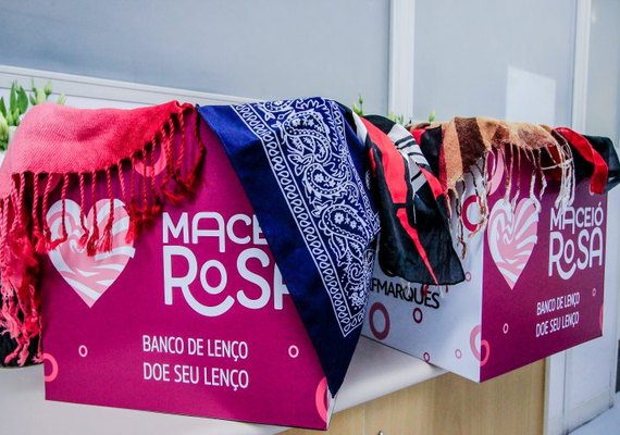 Arrecadação de lenços é a primeira ação da Campanha Maceió Rosa