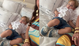 José Leonardo surge sorrindo após acidente doméstico e pontos no nariz