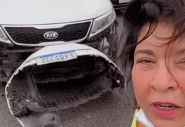 “O susto foi grande”, diz Roberta Miranda após batida de carro
