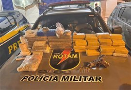 Em ação conjunta, Batalhão de Rotam apreende mais de 25Kg de drogas e uma arma de fogo