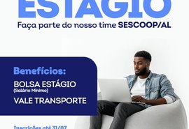 Sescoop-AL abre vagas de estágio nas áreas de assessoria e desenvolvimento