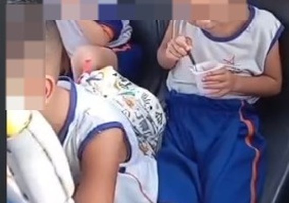 VÍDEOS: Crianças enfrentam falta de segurança em ônibus superlotados da creche Gigantinhos do Antares