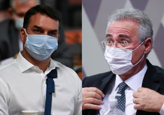 Flávio Bolsonaro entra com ação legal contra Renan Calheiros por abuso de autoridade