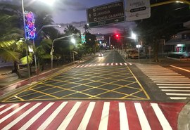 Avenida Álvaro Otacílio recebe nova sinalização horizontal