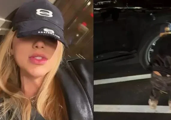 Virginia Fonseca passa perrengue com pneu furado e trancada para fora de hotel em NY