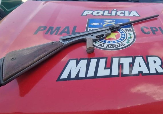 Denúncia de violência doméstica leva à apreensão de arma artesanal em AL