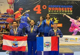 Delegação alagoana de Kung Fu conquista 42 medalhas em regional da modalidade