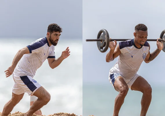 CSA realiza atividade física na praia de Jatiúca antes de enfrentar o ASA