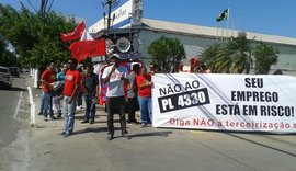 Sindicato protesta em Maceió contra terceirização do trabalho