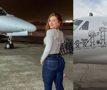 Virginia embarca em jatinho com imagem do ex e faz suspense sobre novo destino