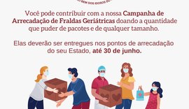 Campanha de arrecadação de fraldas geriátricas vai beneficiar abrigos de Maceió e Arapiraca