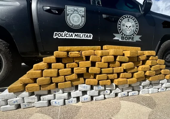 Bope apreende 97kg de maconha em carreta na divisa de AL com Sergipe