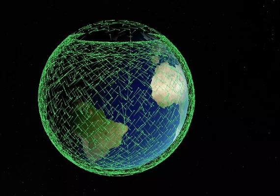 Tempestades solares elevam risco de colisões em megaconstelações