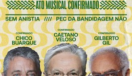 Caetano, Gil e Chico se unem em ato no Rio contra a “PEC da Bandidagem”