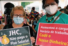 Servidores municipais se reúnem em mobilização no Centro de Maceió