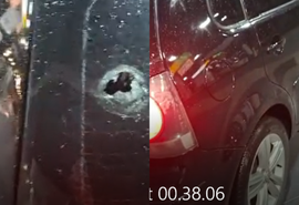 Vídeo mostra carro atingido por tiros durante tentativa de assalto em Maceió