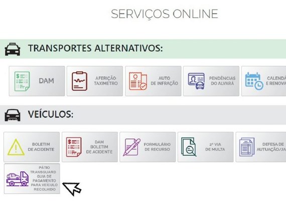Saiba como emitir online a guia de pagamento para veículo removido