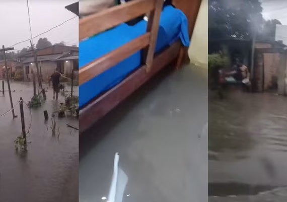 Belém decreta emergência após forte chuva causar alagamentos