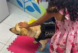 Cão de apoio emocional ajuda crianças vítimas de violência na Justiça de AL