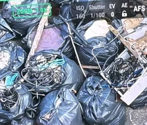 Oito sacos com cabos de energia são apreendidos no Centro de Maceió