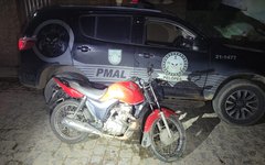 Motocicleta roubada também foi recuperada pelos PM's