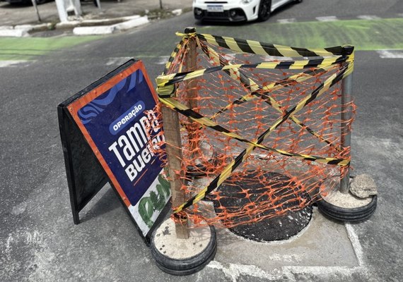 Rua Ariosvaldo Cintra recebe serviços da Operação Tampa Bueiro em Maceió