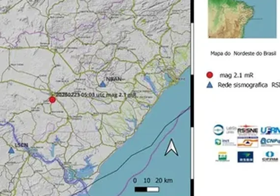 Laboratório Sismológico confirma abalo de magnitude 2,1 em Arapiraca