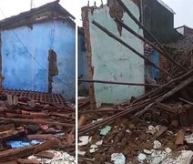 Após fortes chuvas, duas casas desabam na Chã da Jaqueira, em Maceió